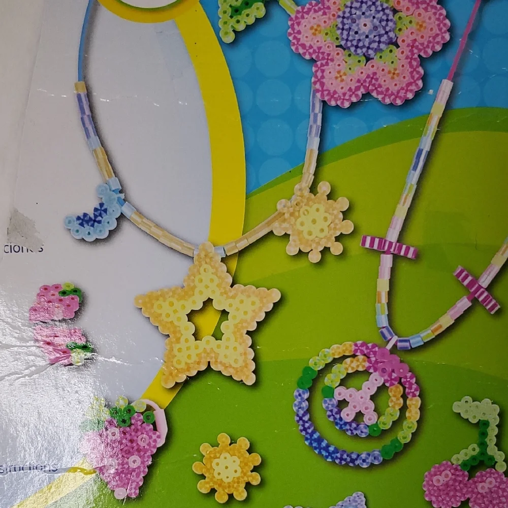 Star Necklace Perler Beads with 3 Pegboards Set Crafting
